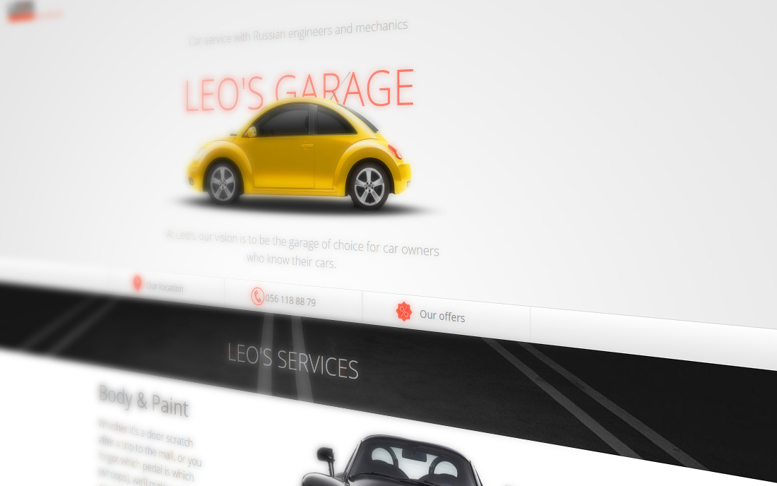 Leo`s Garage Website - Tessella Studio